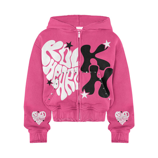 Heart Shaped Crop Hoodie