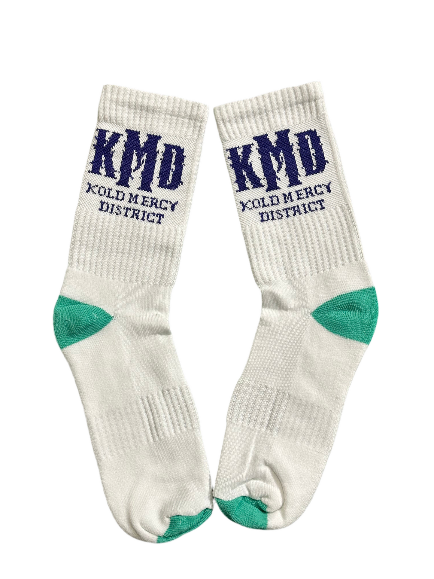 kmd white/grape/teal socks