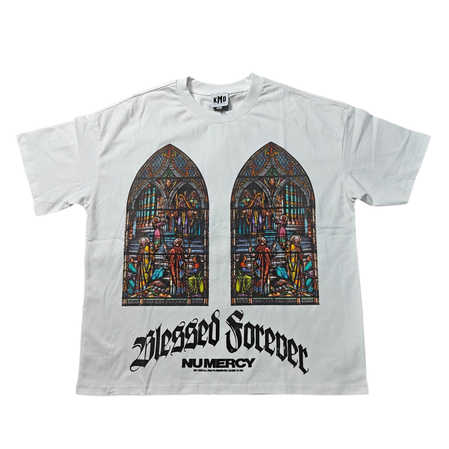 white blessed forever tee