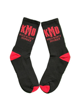 Load image into Gallery viewer, KMD BLK/RED SOCKS
