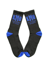 Load image into Gallery viewer, KMD BLK/BLUE SOCKS
