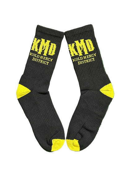KMD BLK/YELLOW SOCKS