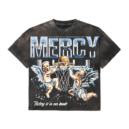NU MERCY'S ANGEL HOOPIN OVERSIZE TEE