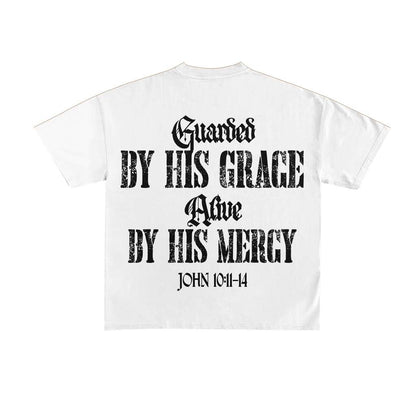 WHITE HIS MERCY TEE